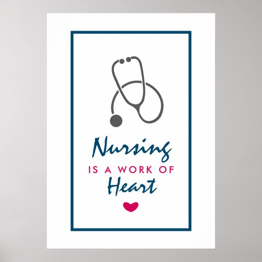 Krankenpflege ist ein Werk von Heart Sprichwort w/ Poster (Vorne)
