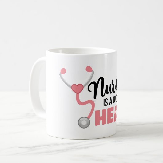 Krankenpflege ist ein Werk von Herz-Cup-Geschenk Kaffeetasse (Vorderseite Links)