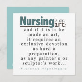 Krankenpflege ist eine Art Abschluss Ankündigung (Vorne/Hinten)