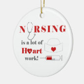 Krankenpflege ist eine Menge Herz Keramikornament (Links)