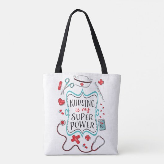 Krankenpflege ist meine SuperPower-Taschentasche Tasche (Rückseite)