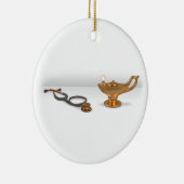 Krankenpflege-Lampe und Stethoskop Keramikornament (Rechts)