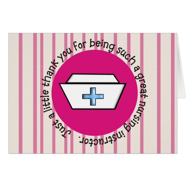 Krankenpflege-Lehrer-Anerkennungs-Karte #3 (Vorderseite (Horizontal))