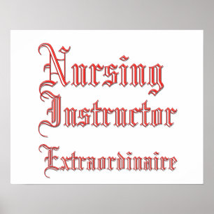 Krankenpflege-Lehrer - Extraordinaire Poster
