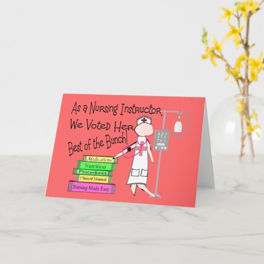 KRANKENPFLEGE-LEHRER Geschenke Karte (Gelbe Blume)