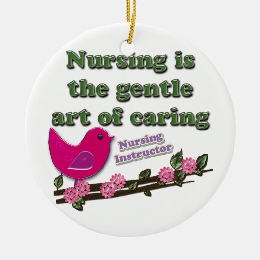 Krankenpflege-Lehrer Keramikornament (Vorne)