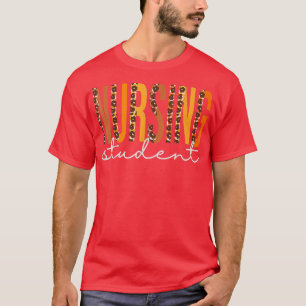 Krankenpflege Leopard Herbstliebhaber Thanksg T-Shirt