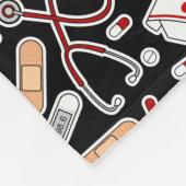 Krankenpflege Liebe Schwarz Hintergrund drucken Fleecedecke (Ecke)