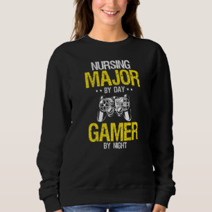 Krankenpflege Major by Day Gamer Night Nursing Stu Sweatshirt