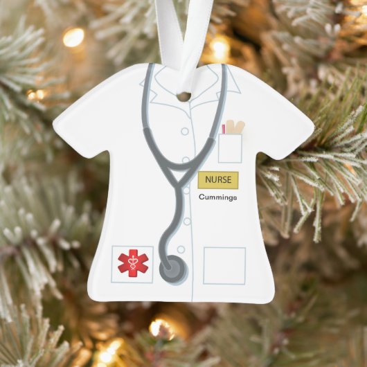 Krankenpflege Medizinische Uniform Personalisierte Ornament (Baum)