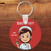 Krankenpflege mit Schmetterling Schlüsselanhänger (Vorderseite)