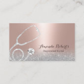 Krankenpflege Moderne Rose Blush Gold Medizin Visitenkarte (Vorderseite)