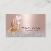 Krankenpflege Moderne Rose Gold Medizin Visitenkarte (Vorderseite)