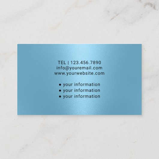 Krankenpflege Moderner Glitzer Light Blue Medical Visitenkarte (Rückseite)