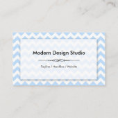 Krankenpflege - Modernes Blau Zickzack Visitenkarte (Rückseite)