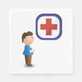 Krankenpflege Napkins für verletzte Kinder Serviette (Vorderseite)