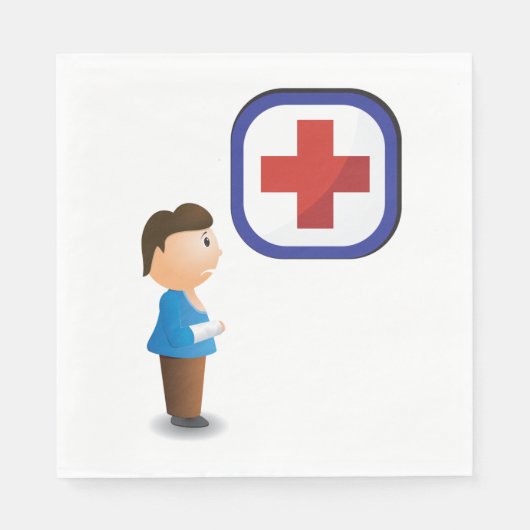 Krankenpflege Napkins für verletzte Kinder Serviette (Vorderseite)