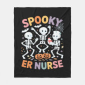 Krankenpflege Niedlichen Halloween Spooky Essentia Fleecedecke (Vorderseite)