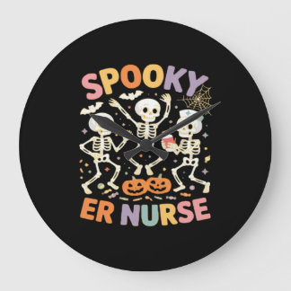 Krankenpflege Niedlichen Halloween Spooky Essentia Große Wanduhr
