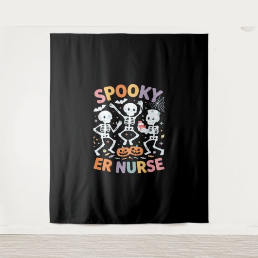 Krankenpflege Niedlichen Halloween Spooky Essentia Wandteppich (Vorderseite)