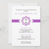 Krankenpflege oder Graduierungspartei RN BSN lila Einladung (Vorderseite)