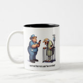 Krankenpflege Opa in Time-Out Zweifarbige Tasse (Links)