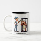 Krankenpflege Opa in Time-Out Zweifarbige Tasse (Links)