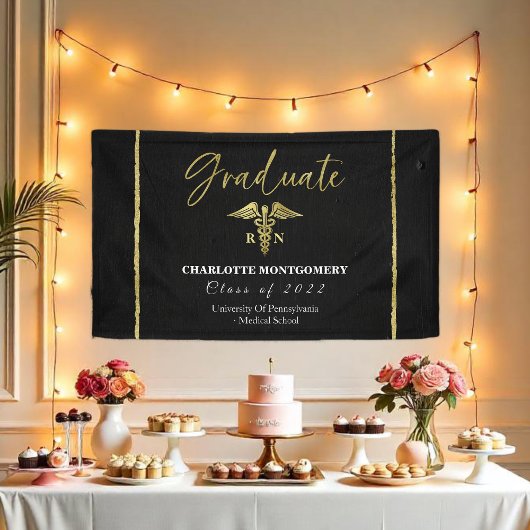 Krankenpflege Party Caduceus Grad Banner