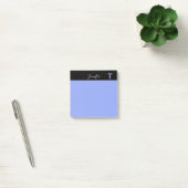 Krankenpflege Pastel Blue Modern Caduceus Name Post-it Klebezettel (Büro)