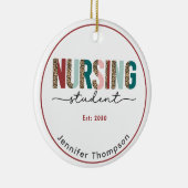 Krankenpflege Personalisiertes Tier Keramik Ornament (Rechts)