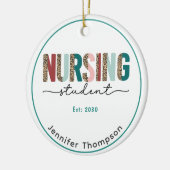 Krankenpflege Personalisiertes Tier Keramik Ornament (Links)