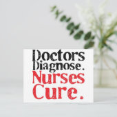 Krankenpflege Postkarte (Stehend Vorderseite)