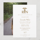 Krankenpflege RN Foto Abschluss Einladung (Vorne/Hinten)