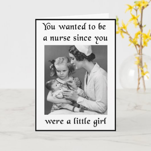 Krankenpflege-SchulAbschluss Karte (Gelbe Blume)