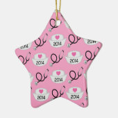 Krankenpflege-Schulabsolvent-Geschenk-Idee 2014 Keramikornament (Links)