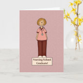 Krankenpflege-Schulabsolvent Karte (Gelbe Blume)