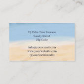 Krankenpflege Seashell Beach Visitenkarte (Rückseite)