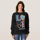 Krankenpflege Stethoscope Scrub Leben Krankenschwe Sweatshirt (Vorne ganz)