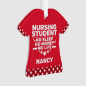 Krankenpflege Student kein schlafendes Geld Person Ornament (Vorderseite)