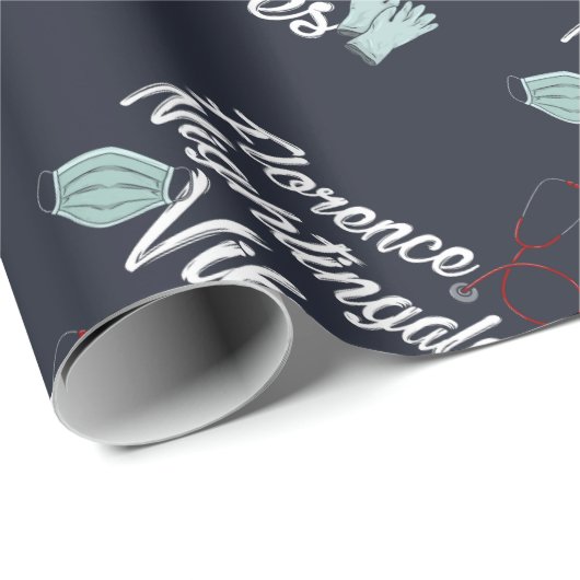 Krankenpflege Student Nightingale Vibes Geschenkpapier (Rolleneckpunkt)