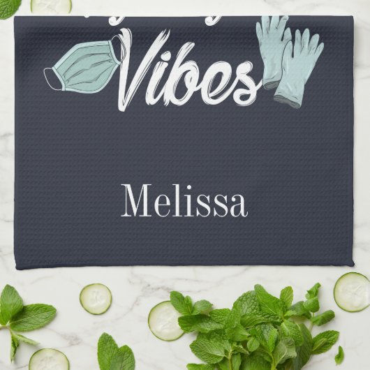 Krankenpflege Student Nightingale Vibes Personalis Geschirrtuch (Gefaltet)