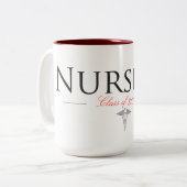 Krankenpflege-Studenten-Abschluss-Tasse Zweifarbige Tasse (Vorderseite Links)