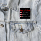 Krankenpflege-Studenten-"Karo-Kennzeichen-" T - Button (Beispiel)