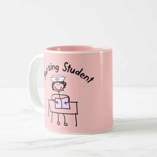Krankenpflege-Studenten-Stock-Dame Gifts Zweifarbige Tasse (Vorderseite Links)
