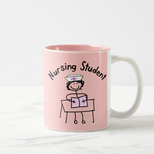 Krankenpflege-Studenten-Stock-Dame Gifts Zweifarbige Tasse (Rechts)