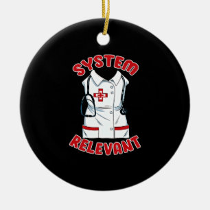 Krankenpflege-System relevant Weihnachten Keramik Ornament