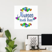 Krankenpflege Touch lebt Poster (Heimbüro)