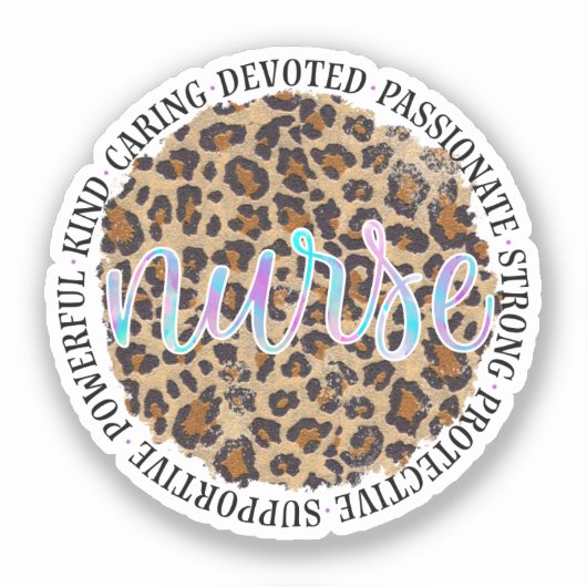"Krankenpflege" und Inspirierend Eigenschaften - L Aufkleber (Vorderseite)