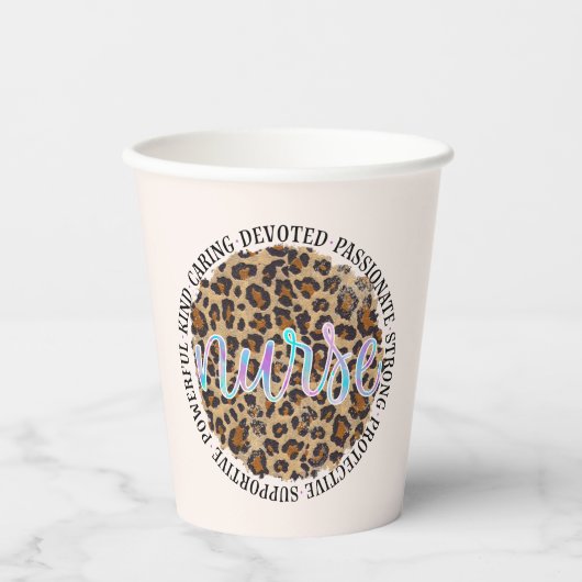 "Krankenpflege" und Inspirierend Eigenschaften - L Pappbecher (Vorderseite)