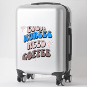 Krankenpflege und Kaffee Aufkleber (Koffer)